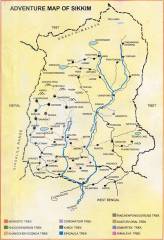 Sikkim Trekking and Adventure Map  » Click to zoom ->