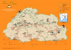 Bhutan Tourism Map  » Click to zoom ->